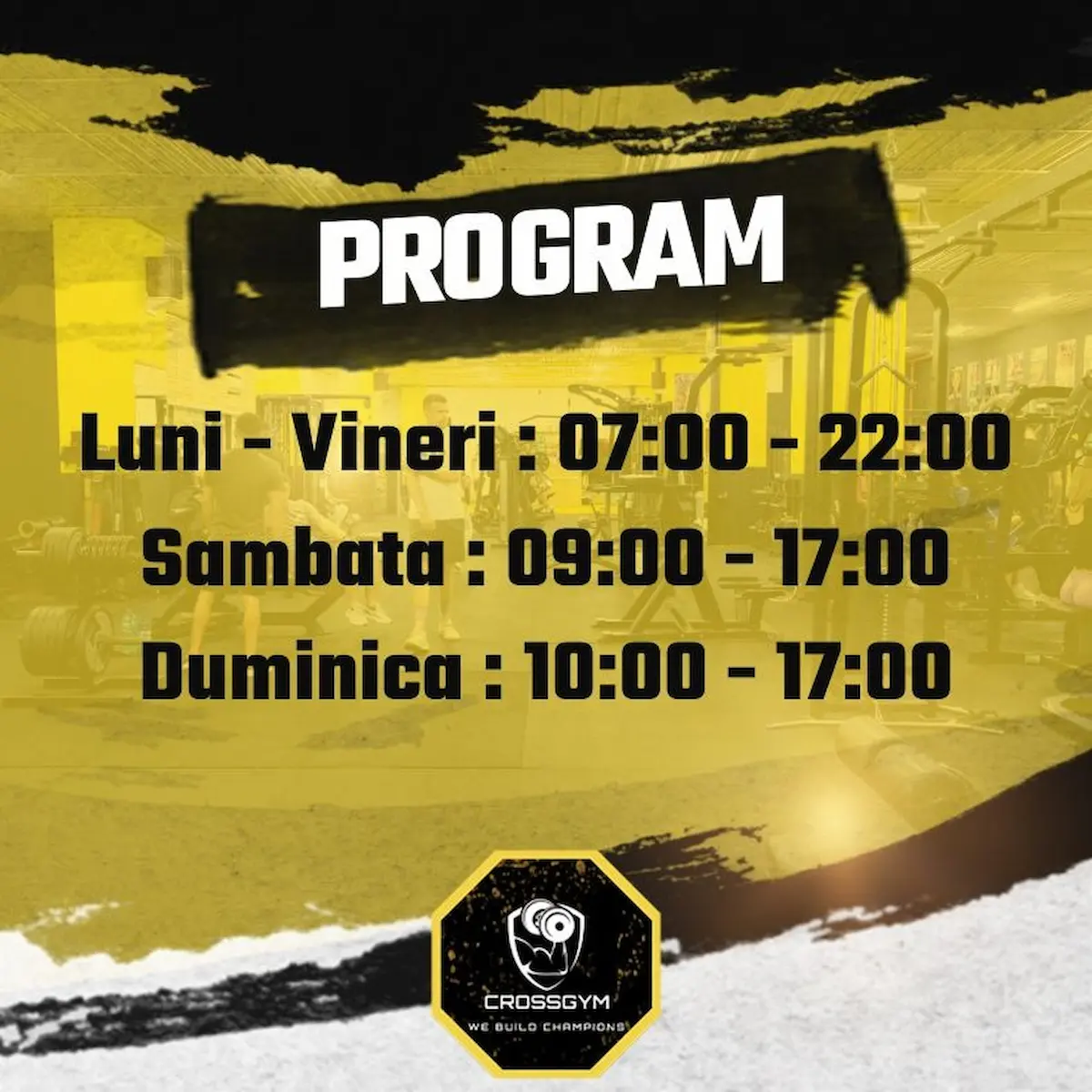 Programul sălii CrossGym Târgoviște